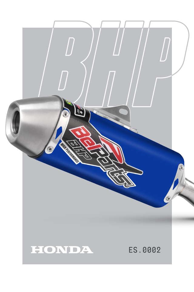 Escapamento HONDA CRF 230 F 06-21 Long Curva + Ponteira