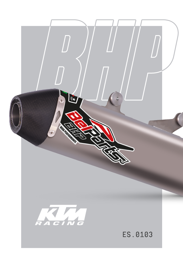 Escapamento KTM EXCF 250 20-23 Curva + Ponteira Carbon