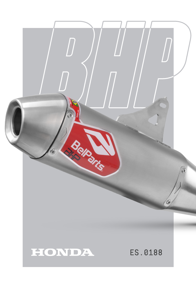 Escapamento HONDA CRF 250 RX 22-26 Curva + Ponteira