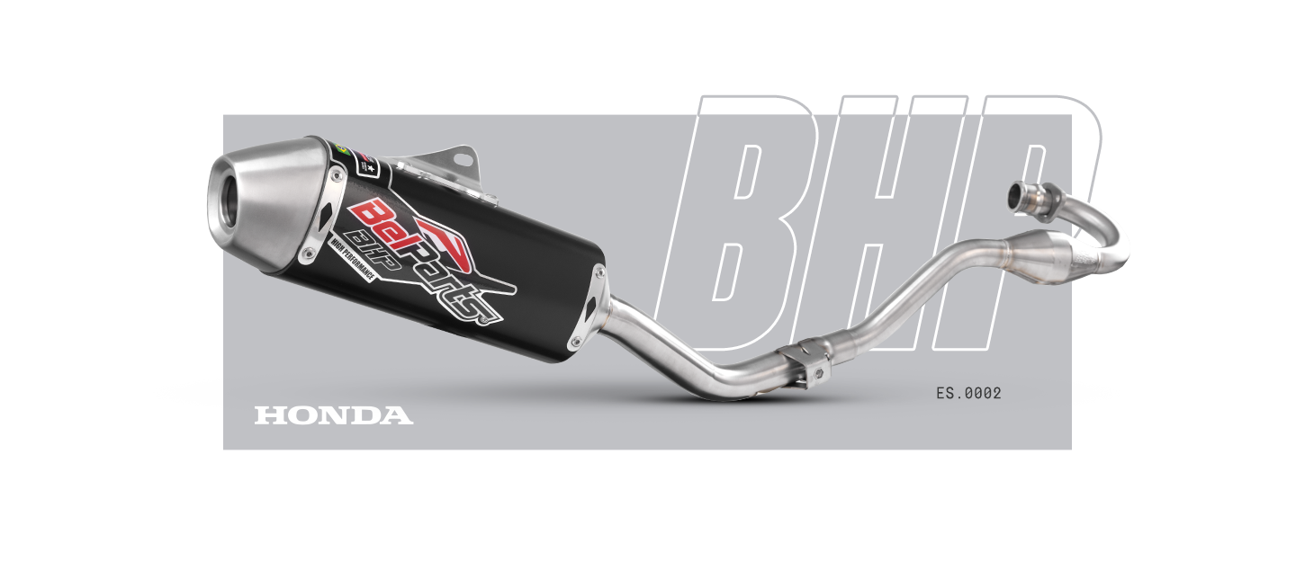 Escapamento HONDA CRF 230 F 06-21 Long Curva + Ponteira