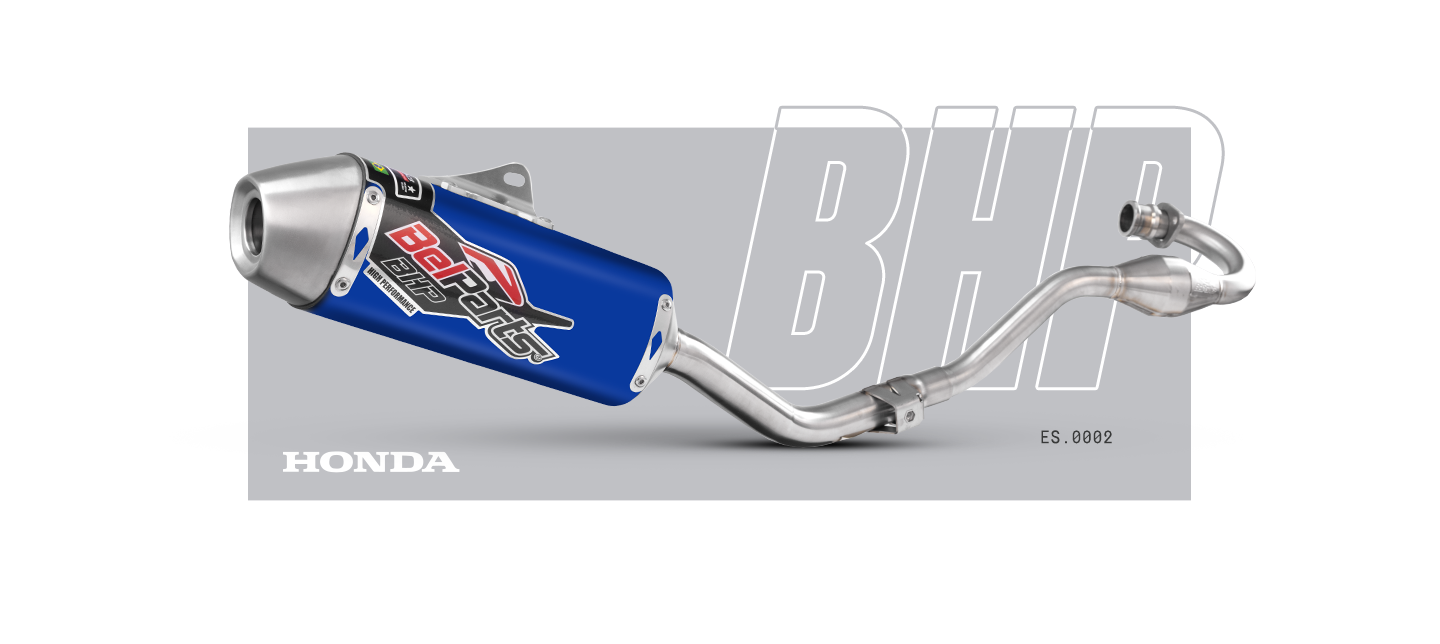 Escapamento HONDA CRF 230 F 06-21 Long Curva + Ponteira