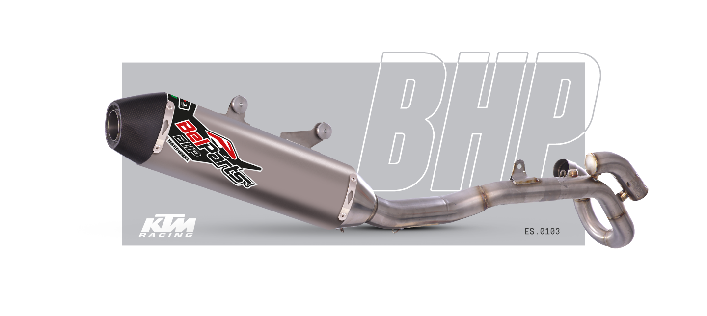 Escapamento KTM EXCF 250 20-23 Curva + Ponteira Carbon