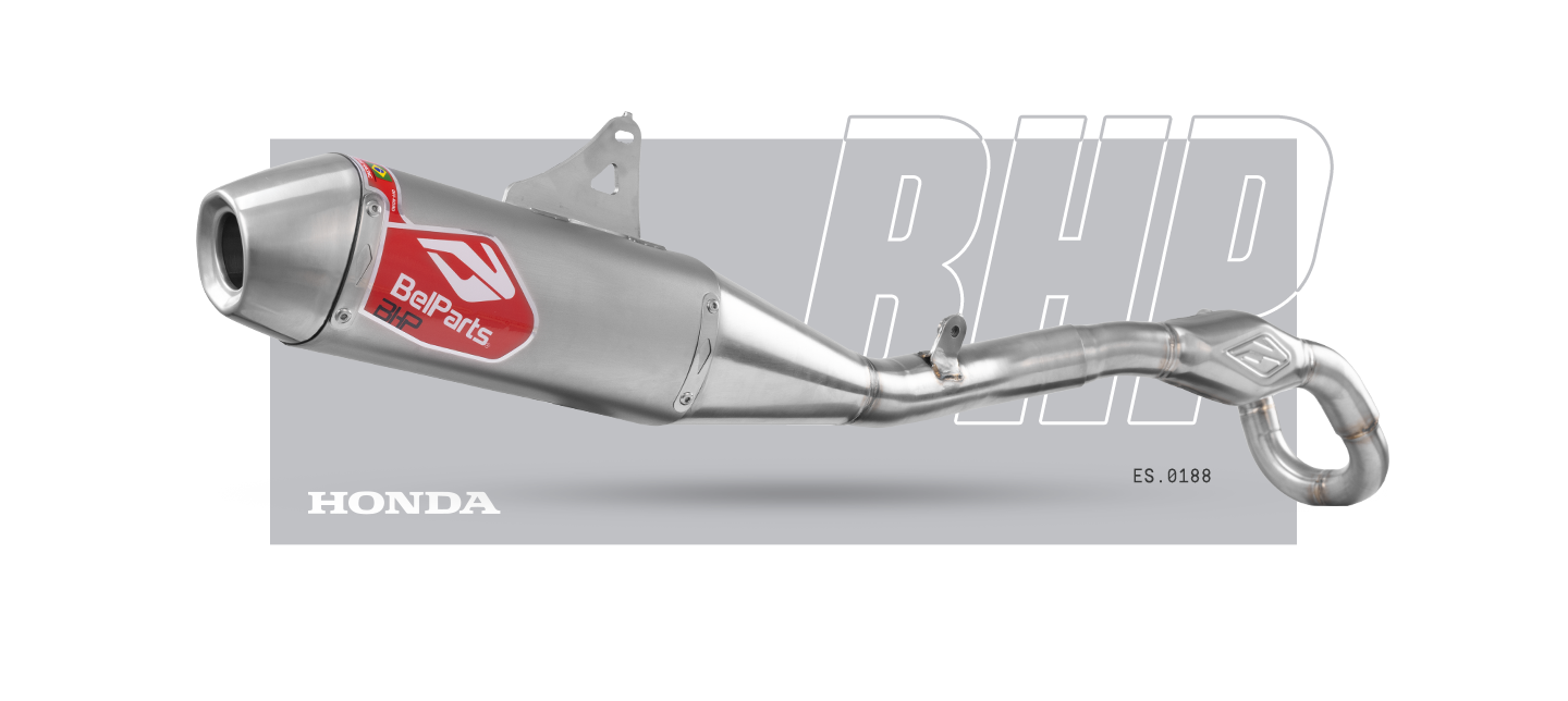 Escapamento HONDA CRF 250 RX 22-26 Curva + Ponteira
