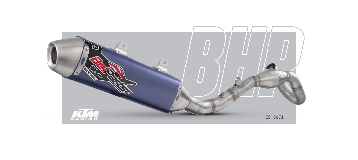 Escapamento KTM XCF 450 19-22 Curva + Ponteira