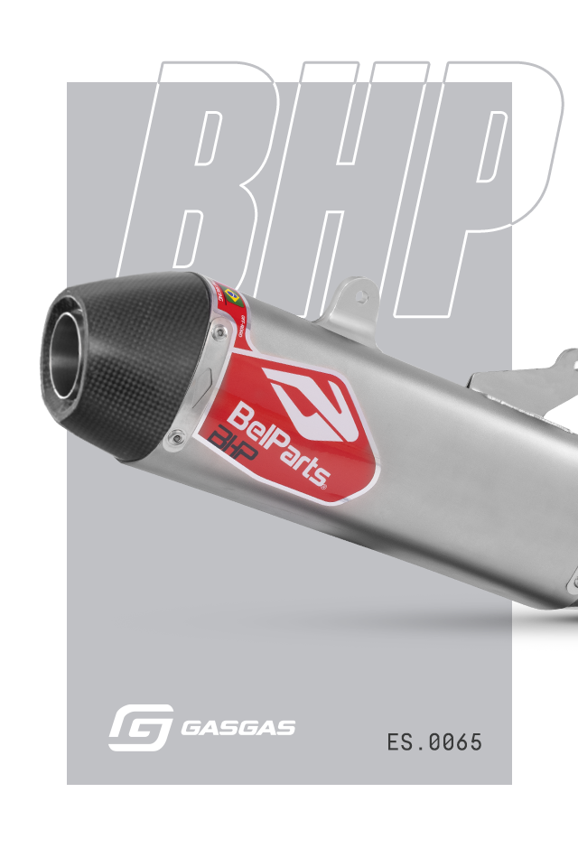 Escapamento GASGAS MC 250 F 24-26 Curva + Ponteira Carbon