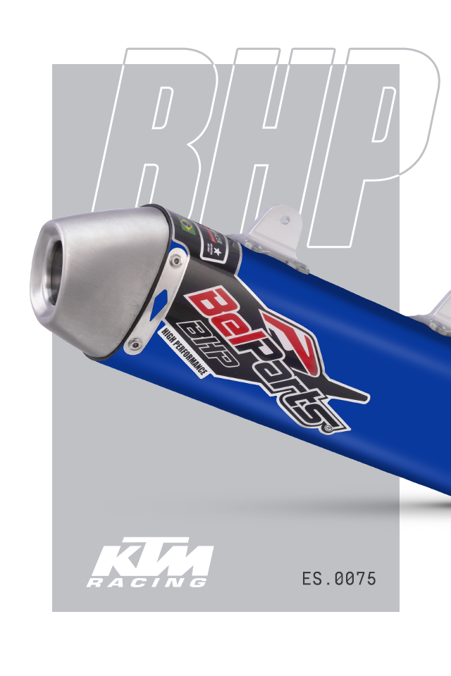 Escapamento KTM XCFW 250 07-13 Curva + Ponteira