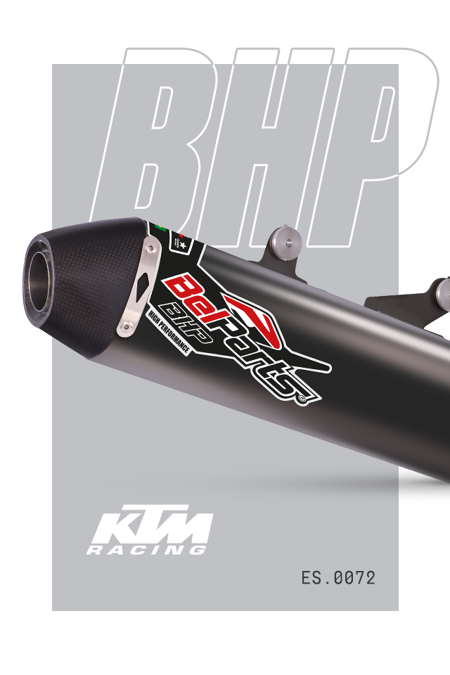 Escapamento KTM EXCF 350 20-23 Curva + Ponteira Carbon