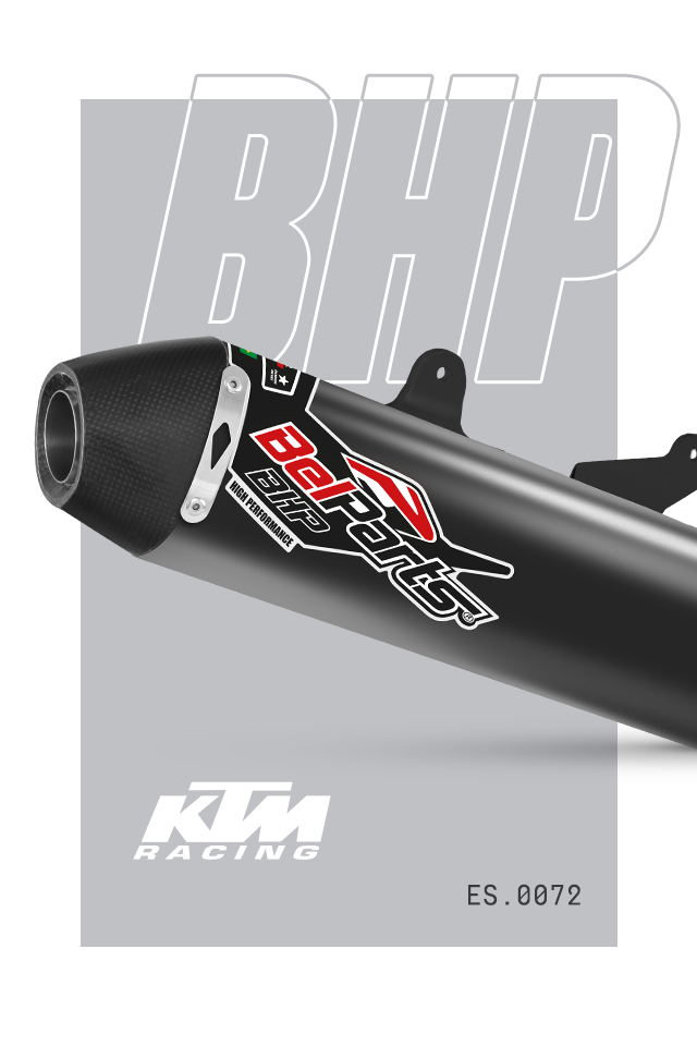 Escapamento KTM EXCF 350 20-23 Curva + Ponteira Carbon