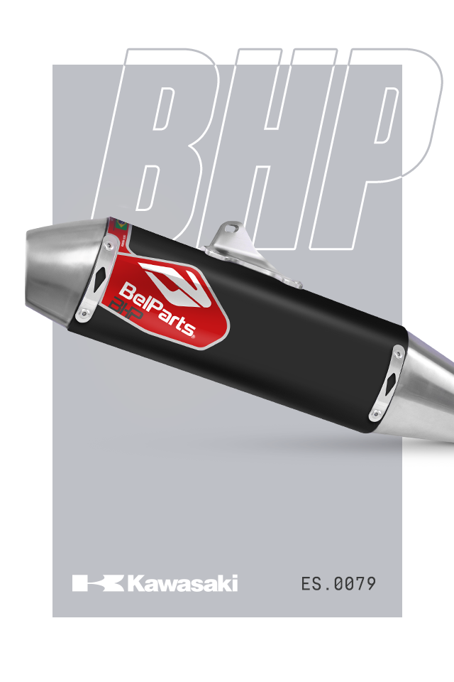 Escapamento KAWASAKI KXF 450 19-23 Curva + Ponteira