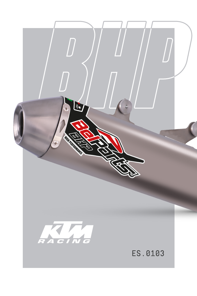 Escapamento KTM EXCF 250 20-23 Curva + Ponteira