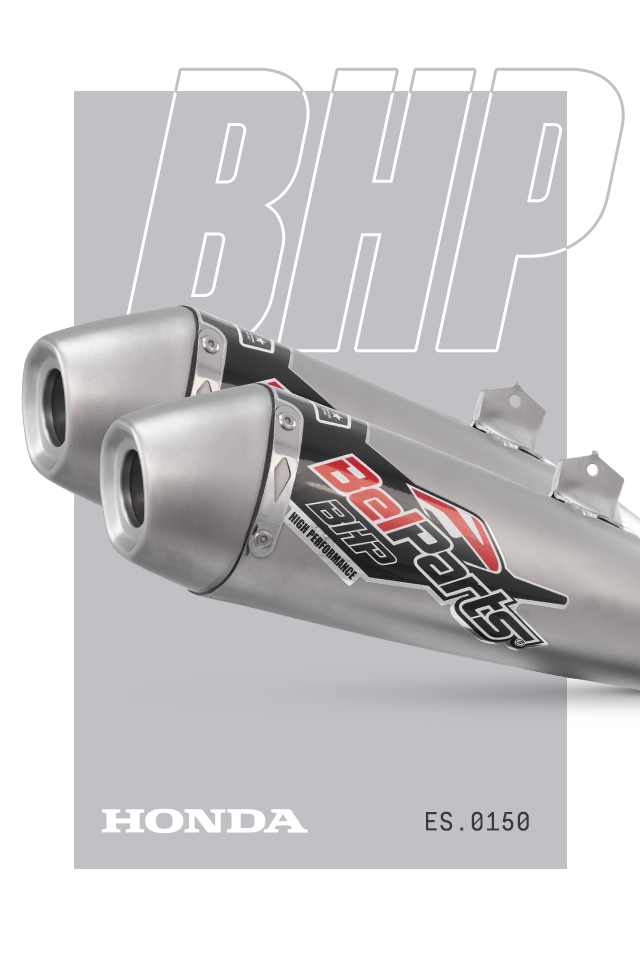 Escapamento HONDA CRF 250 R 18-21 Curva + Ponteira Dupla