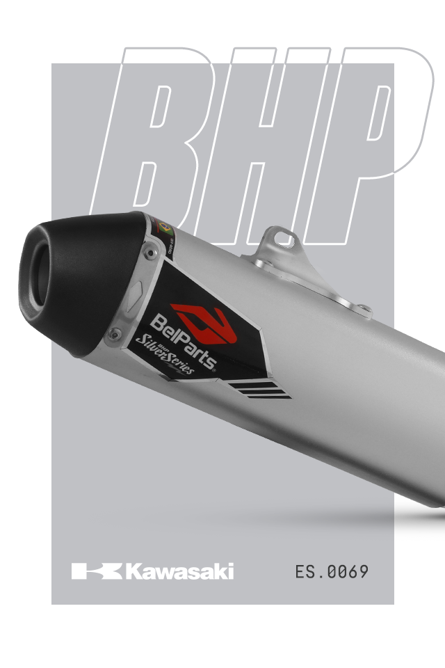 Escapamento KAWASAKI KXF 250 21-24 Curva + Ponteira