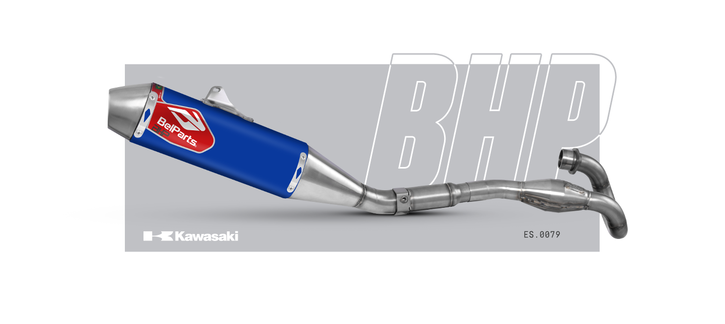 Escapamento KAWASAKI KXF 450 19-23 Curva + Ponteira