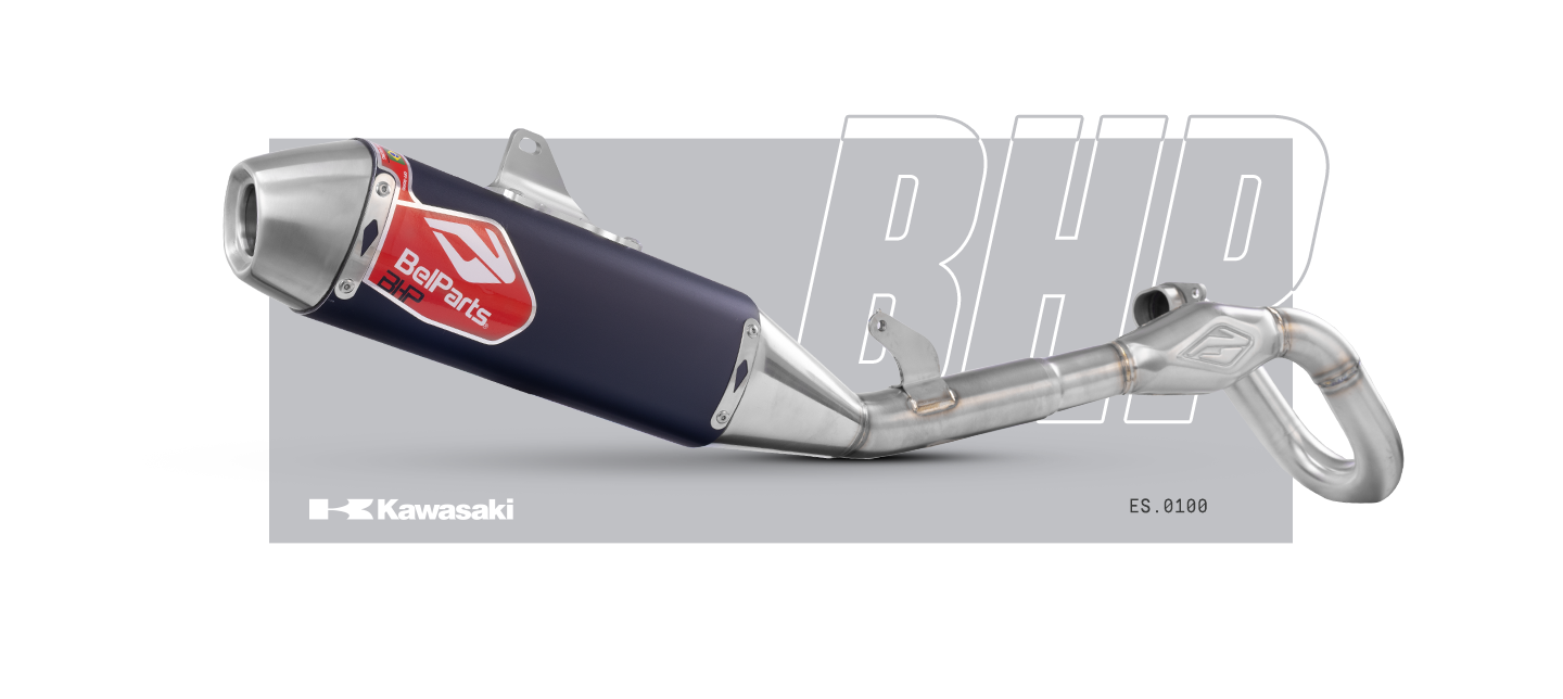 Escapamento KAWASAKI KXX 450 24-25 Curva + Ponteira