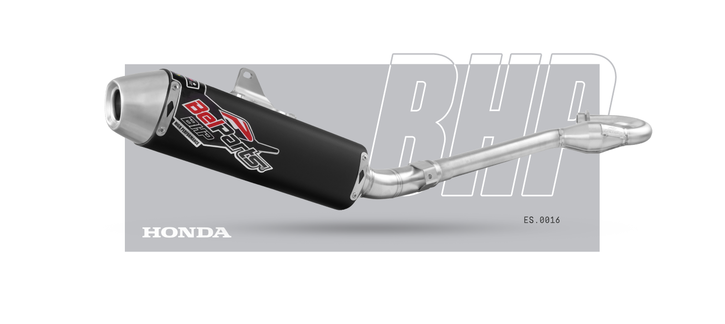 Escapamento HONDA CRF 250 X 04-15 Curva + Ponteira