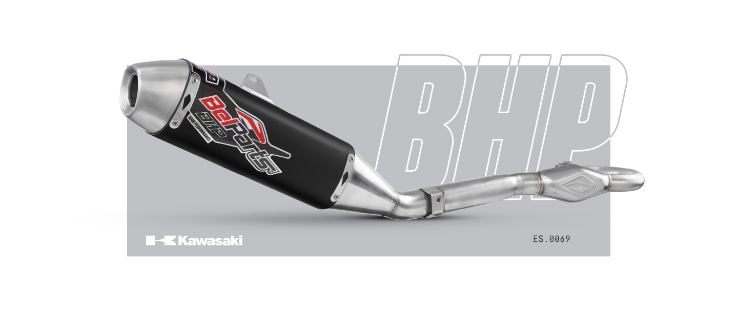 Escapamento KAWASAKI KXF 250 21-24 Curva + Ponteira