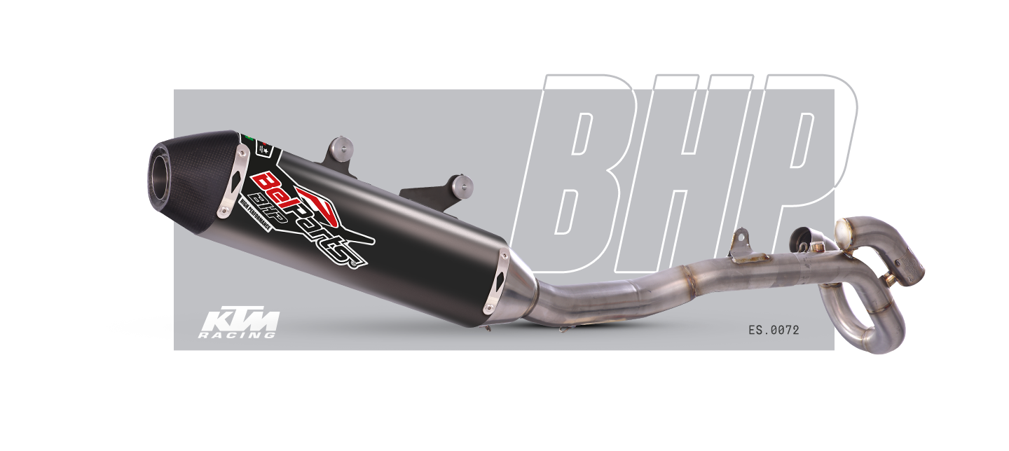 Escapamento KTM EXCF 350 20-23 Curva + Ponteira Carbon