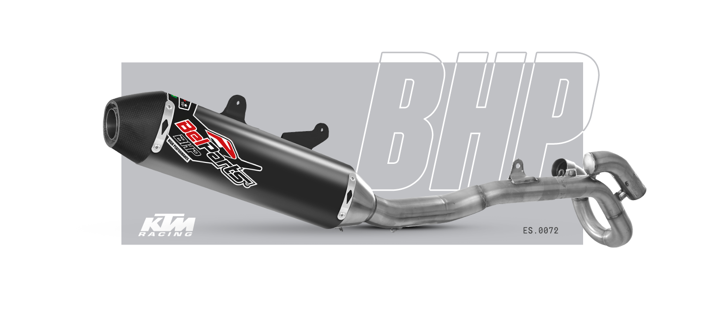 Escapamento KTM EXCF 350 20-23 Curva + Ponteira Carbon