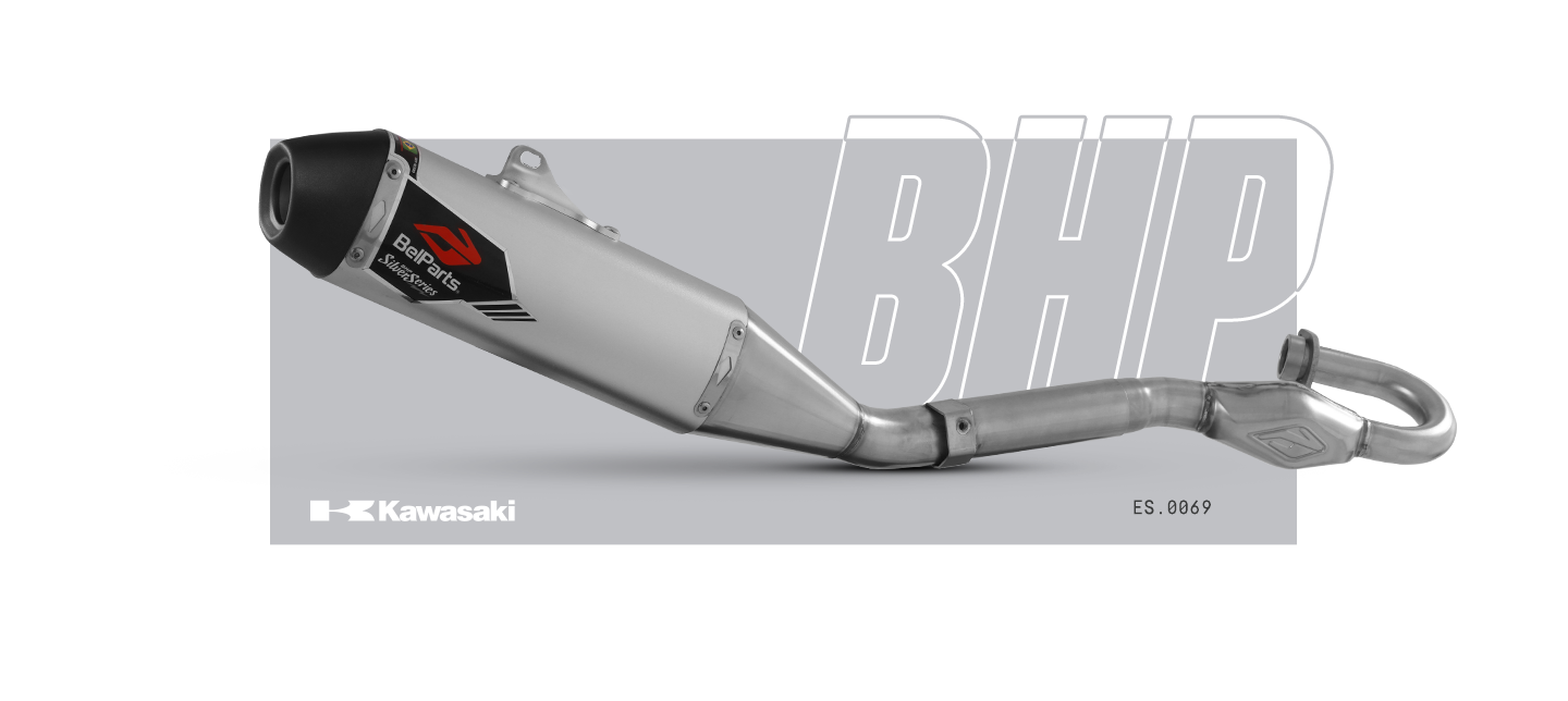 Escapamento KAWASAKI KXF 250 21-24 Curva + Ponteira