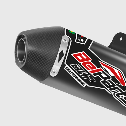 Escapamento KTM EXCF 350 20-23 Curva + Ponteira Carbon