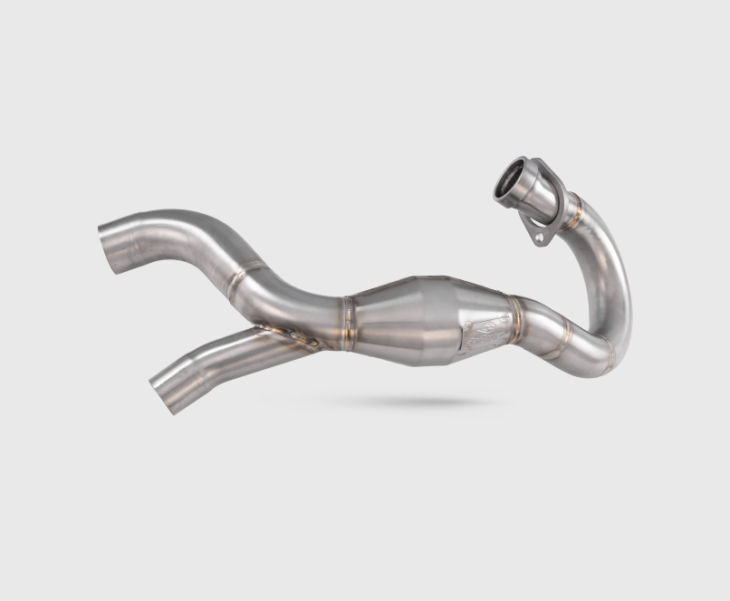 Escapamento HONDA CRF 450 R 17-18 Curva + Ponteira Dupla