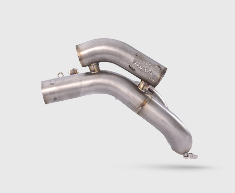 Escapamento KTM EXCF 350 20-23 Curva + Ponteira Carbon