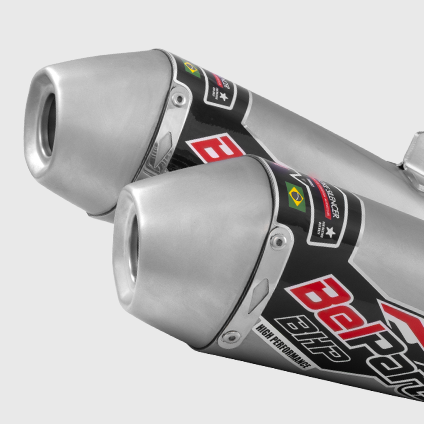 Escapamento HONDA CRF 450 RX 17-18 Curva + Ponteira Dupla