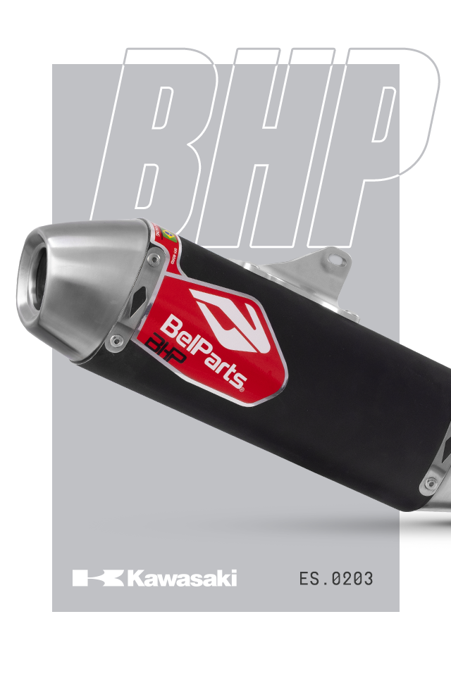 Escapamento KAWASAKI Klx 300 25-26 BHP Curva + Ponteira